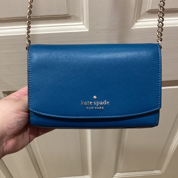 Kate Spade Staci Dark Peacock Blue Crossbody Purse Bag - Picture 2 of 16